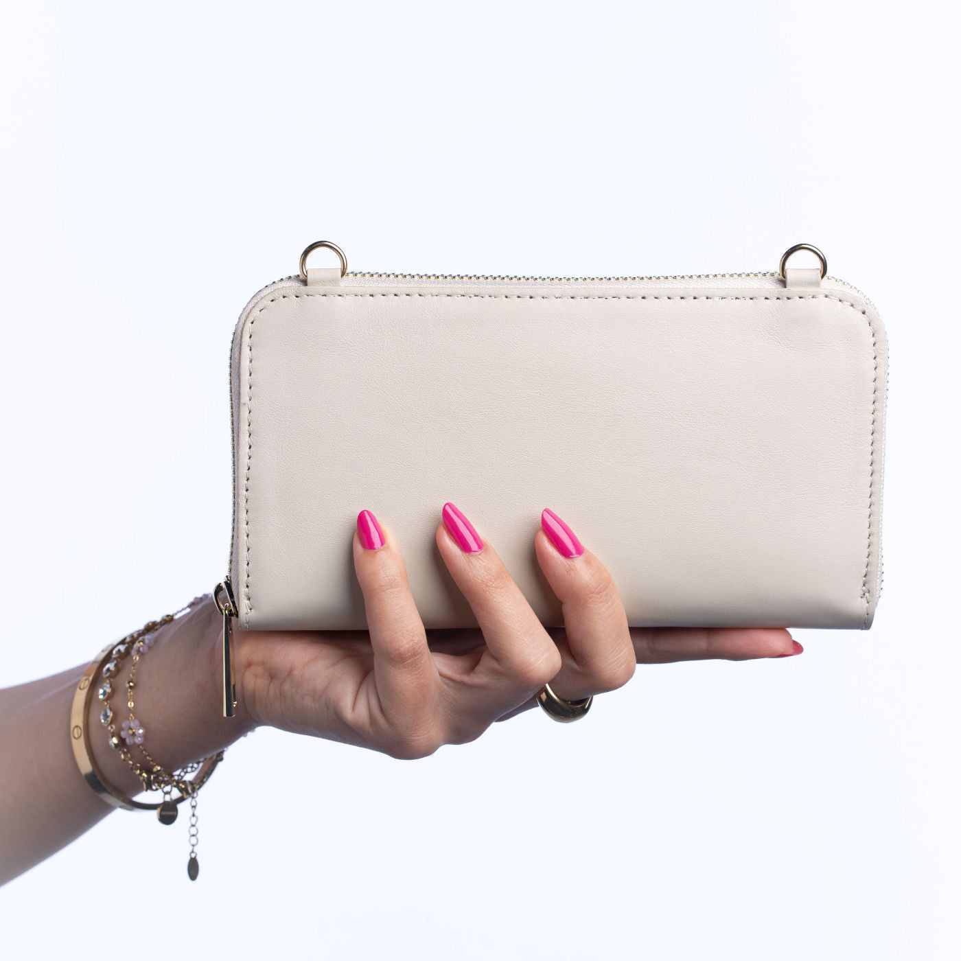 Mini Travel Bag in Vera Pelle | Con Tracolla, Interno a Portafoglio, Porta Cellulare