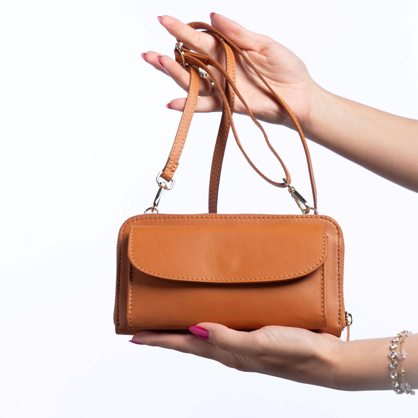 Mini Travel Bag in Vera Pelle 20x10cm
