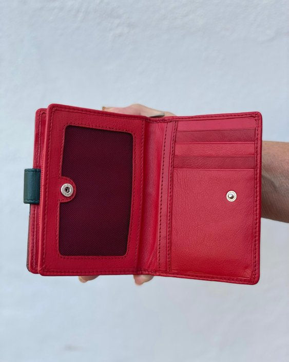 Portafoglio in Vera Pelle (M07) Rosso