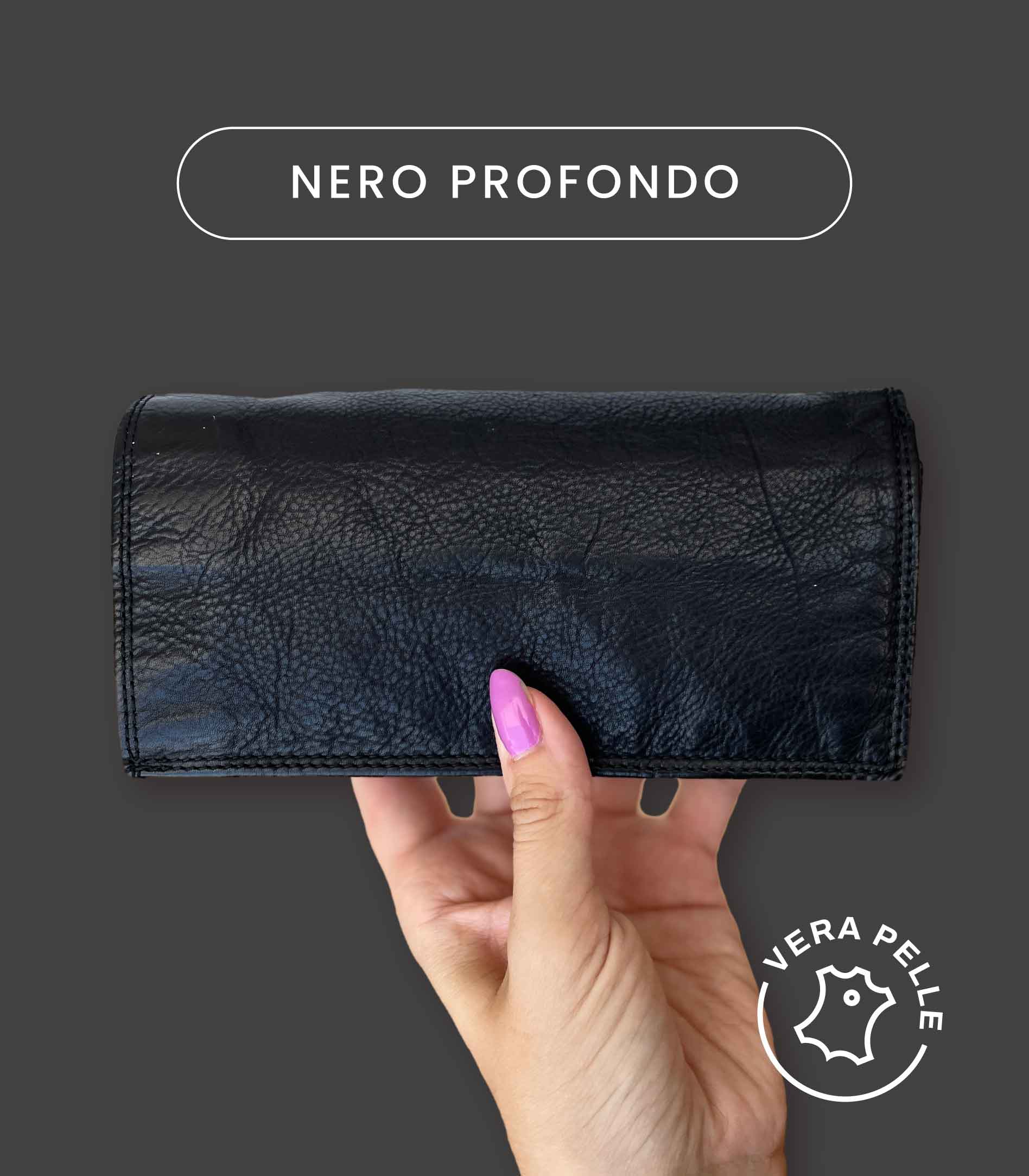 Portafoglio Donna in Vera Pelle Premium Vintage (L31) | 14 Tessere, Portafoto, Tasca Banconote, Zip Portamonete