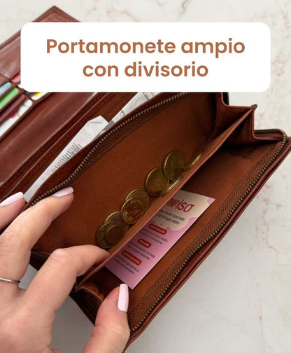 Portafoglio "Essenza" in Vera Pelle Premium Vintage
