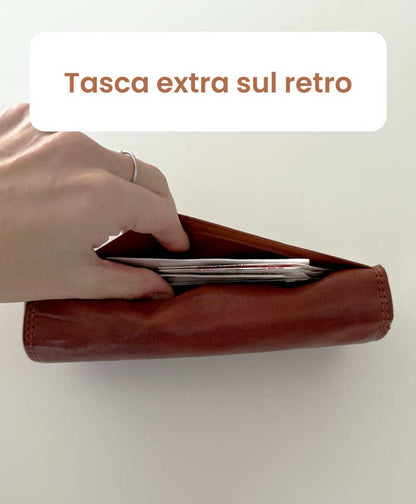 Portafoglio "Essenza" in Vera Pelle Premium Vintage
