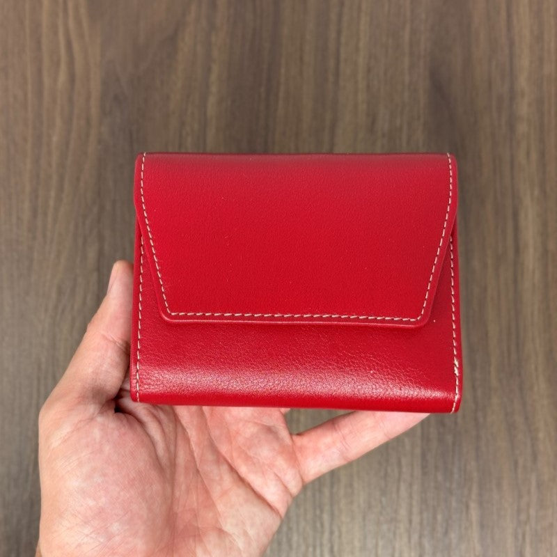 Portafoglio "Tratto" – colore ROSSO - Vera Pelle Morbida