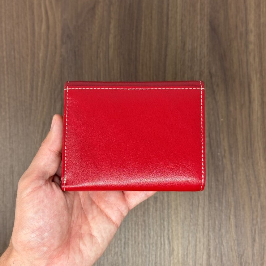 Portafoglio "Tratto" – colore ROSSO - Vera Pelle Morbida