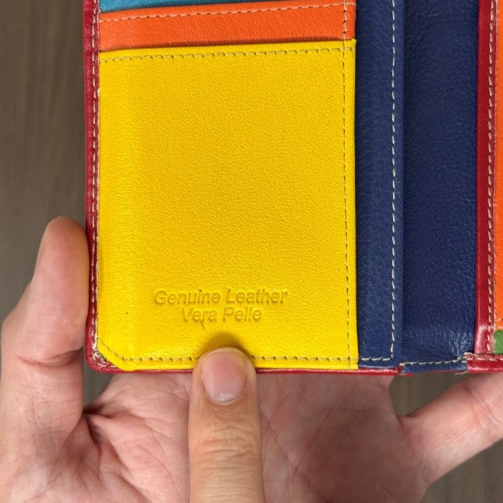Portafoglio "Tratto" – colore ROSSO - Vera Pelle Morbida