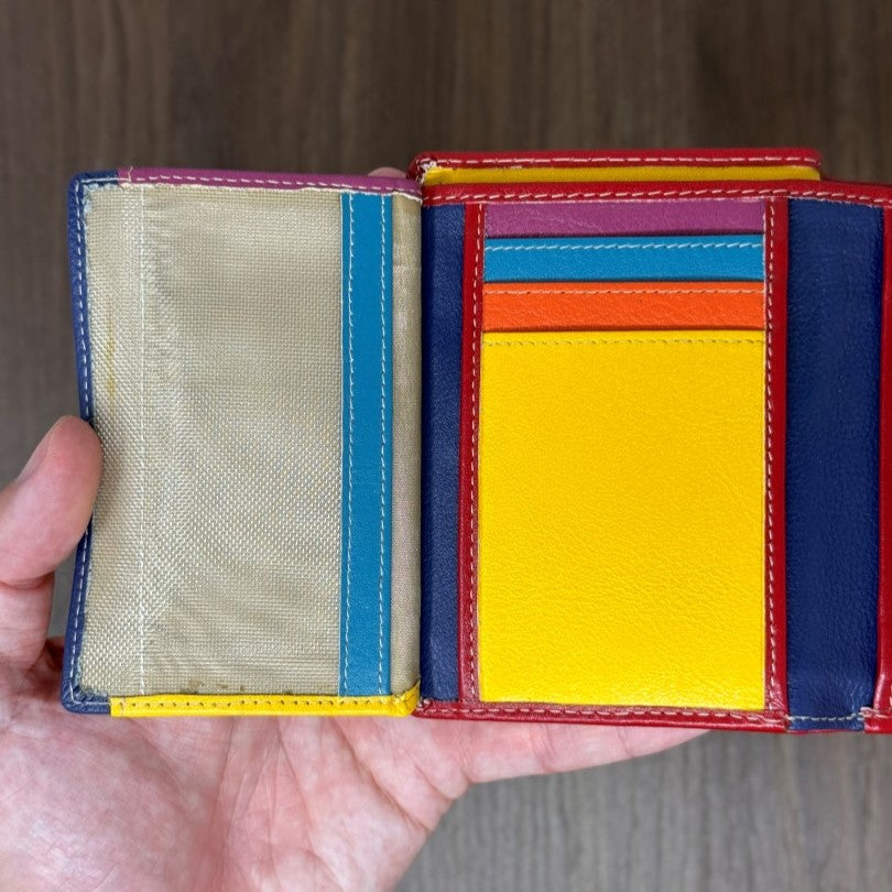 Portafoglio "Tratto" – colore ROSSO - Vera Pelle Morbida
