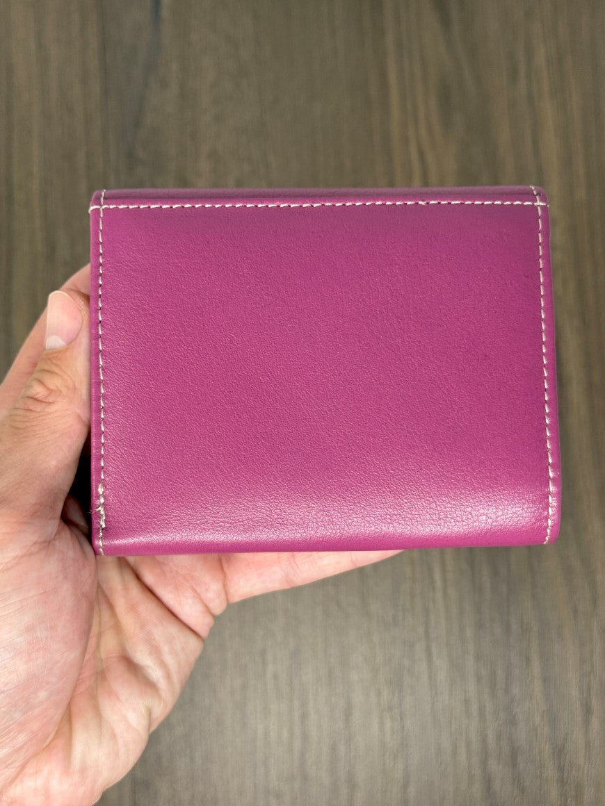 Portafoglio "Tratto" – Fucsia - Vera Pelle Morbida