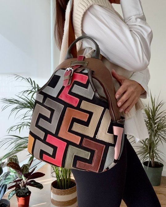 Zaino Sofia 35x28x10cm - Vera pelle | Lavorazione Artigianale