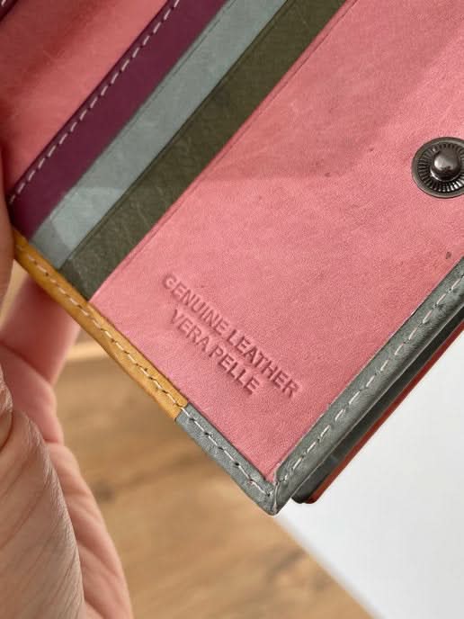 Portafoglio Medio/Piccolo in Vera Pelle | Ampio Portafoto, Pratico Portamonete, Doppia Tasca Banconote, Spazi Tessere