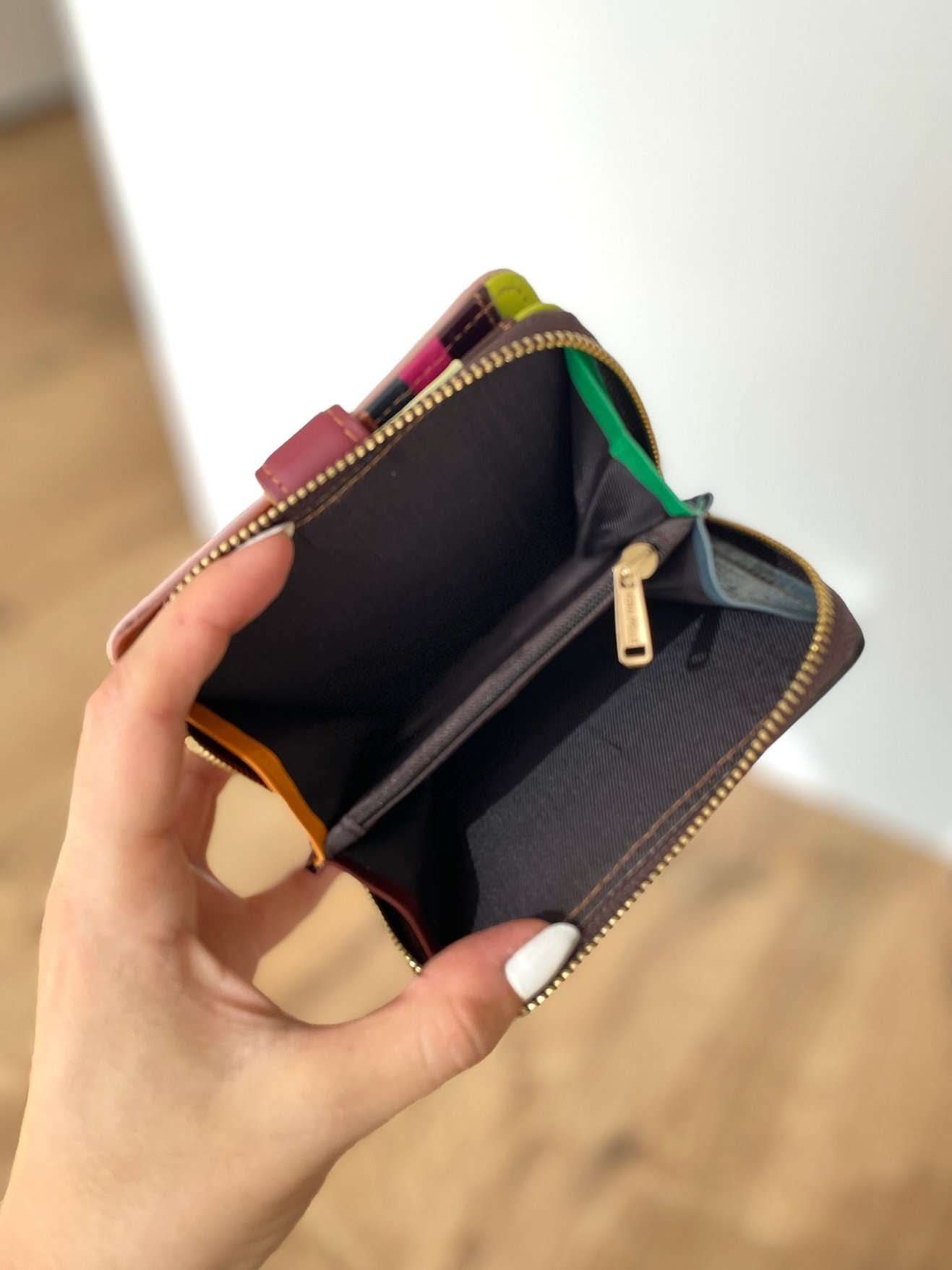 Portafoglio Medio/Piccolo in Vera Pelle | Portafoto, Spazi Tessere, Portamonete con Zip, Tasca Banconote