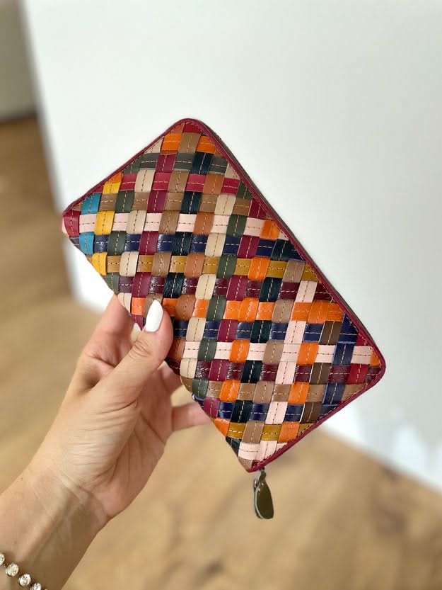 Portafoglio Grande in Vera Pelle | Ampio, Sottile, Multitasche, Porta foto, Portamonete.