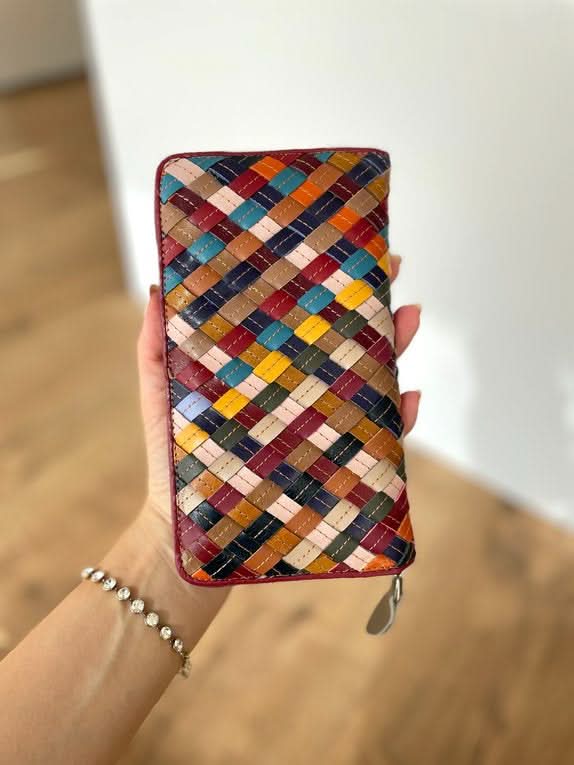 Portafoglio Grande in Vera Pelle | Ampio, Sottile, Multitasche, Porta foto, Portamonete.