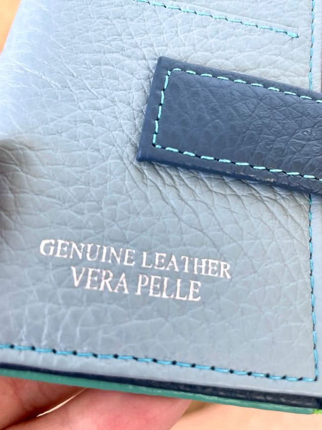 Mini Portafoglio in Vera Pelle | Spazi Tessere, 3 Portafoto, Doppia tasca banconote, Portamonete