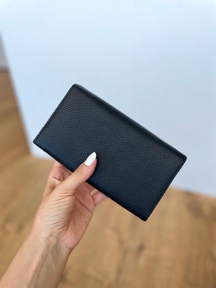 Portafoglio Grande in Vera Pelle | Portafoto, Spazi Tessere, Ampia Tasca Banconote, Portamonete