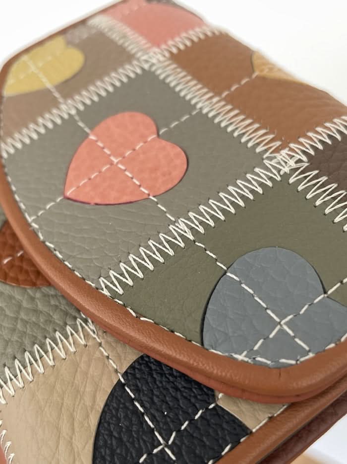 Portafoglio Piccolo in Vera Pelle | Spazi Tessere, Portafoto, 2 Tasche banconote, Portamonete