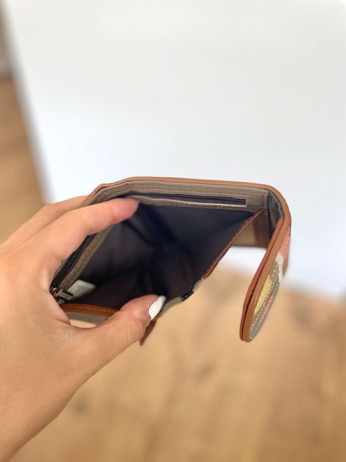 Portafoglio Piccolo in Vera Pelle | Spazi Tessere, Portafoto, 2 Tasche banconote, Portamonete