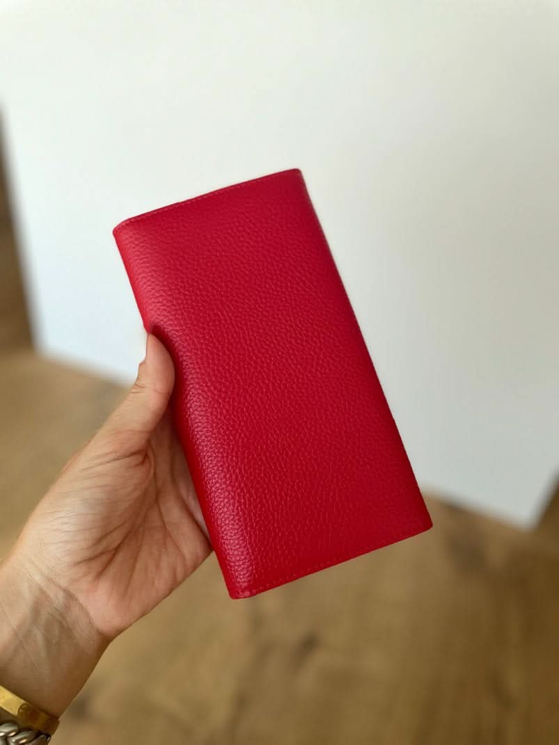 Portafoglio Grande in Vera Pelle | Pratico Portamonete, Tasca Banconote, Spazi Tessere