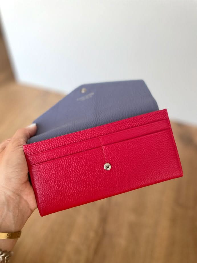 Portafoglio Grande in Vera Pelle | Pratico Portamonete, Tasca Banconote, Spazi Tessere