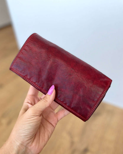 Portafoglio Donna in Vera Pelle Premium Vintage 18x10cm
