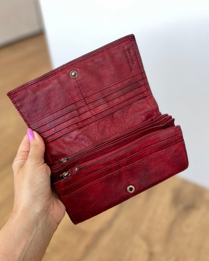 Portafoglio Donna in Vera Pelle Premium Vintage 18x10cm