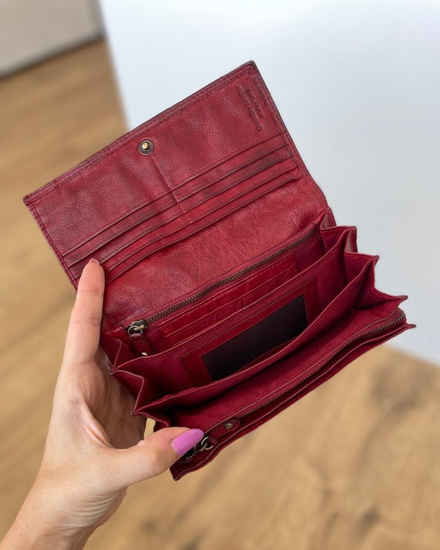 Portafoglio Donna in Vera Pelle Premium Vintage 18x10cm