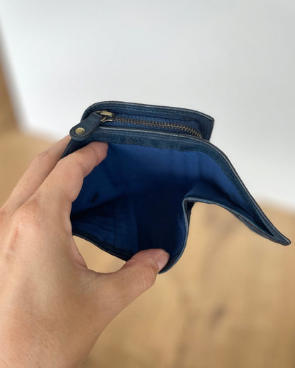 Mini Portafoglio in Vera Pelle Vintage 12x8cm