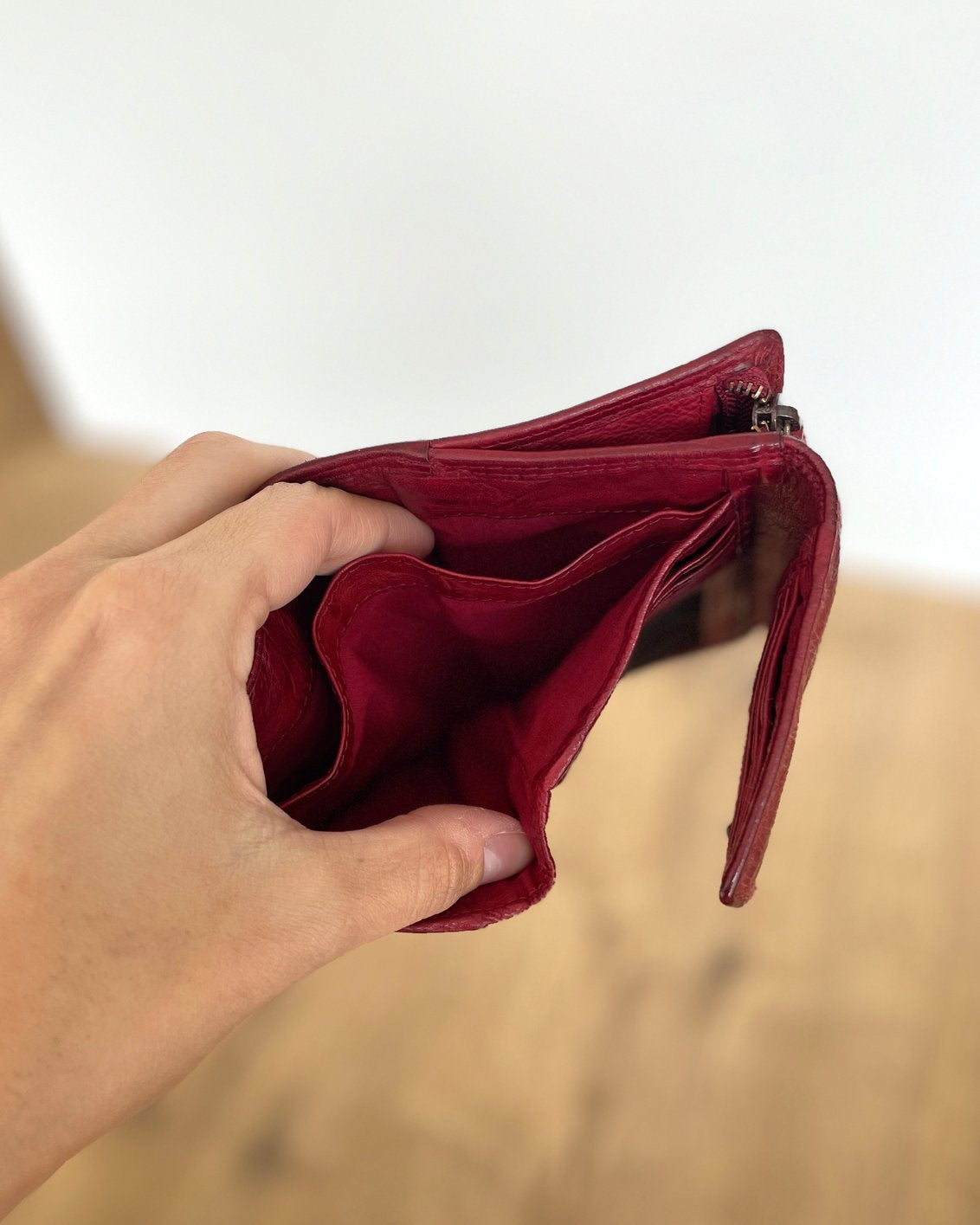 Portafoglio Donna in Vera Pelle Vintage (L30) | 20 Tessere, Portafoto, Tasca Banconote, Portamonete con zip