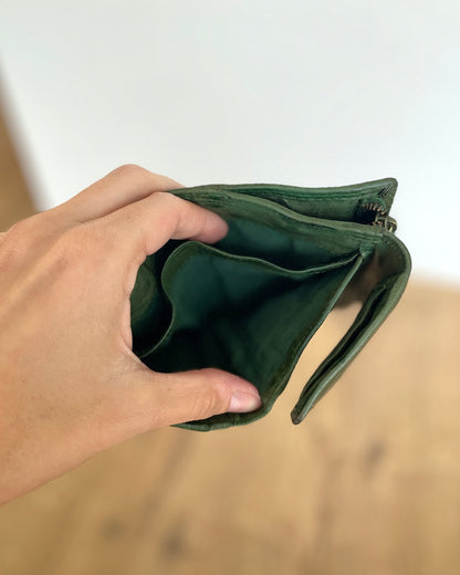 Portafoglio Donna in Vera Pelle Vintage 14,5x9,5cm