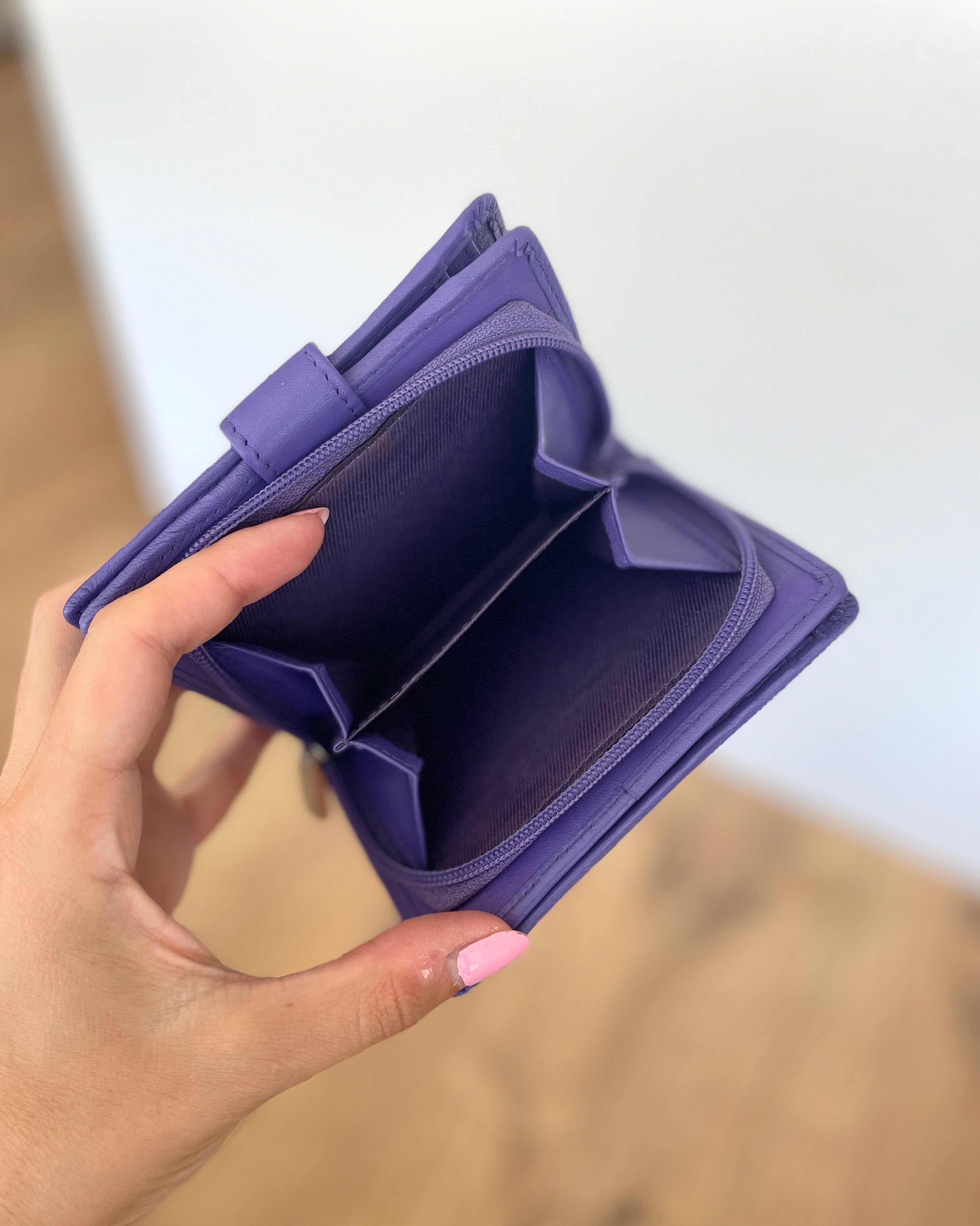 Portafoglio Donna in Vera Pelle (M06) | 15 Tessere, Portafoto, Tasca Banconote, Zip Portamonete