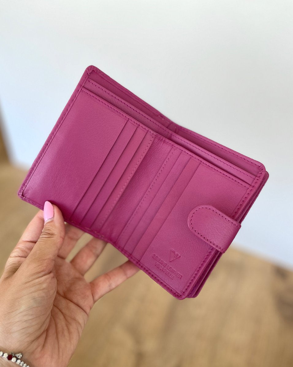 Portafoglio Donna in Vera Pelle 12,5x9,5cm
