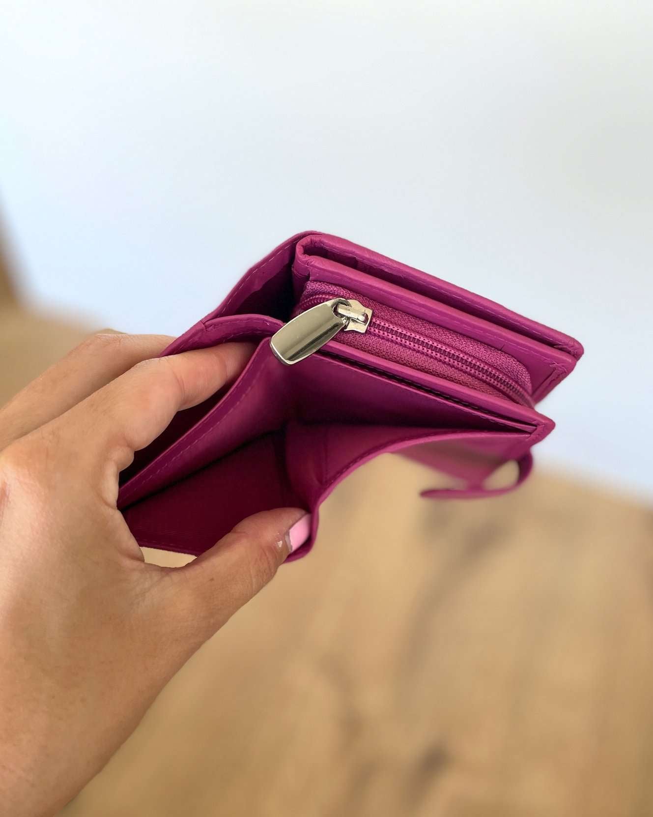 Portafoglio Donna in Vera Pelle 12,5x9,5cm