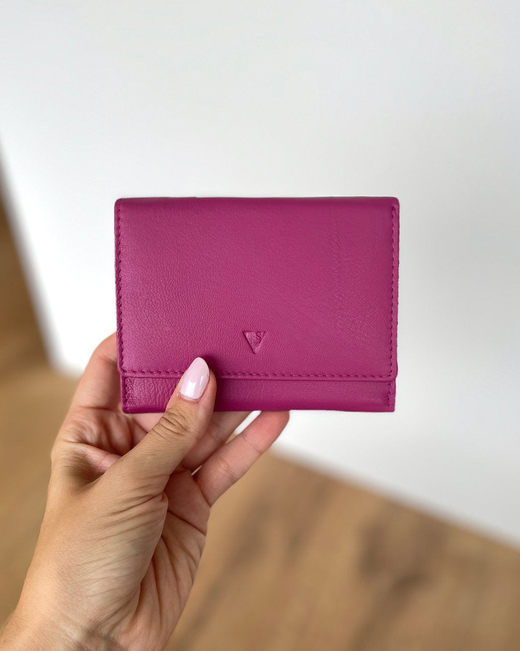 Mini Portafoglio Donna in Vera Pelle (M81) | 11 Tessere, Tasca Banconote, Portamonete con zip