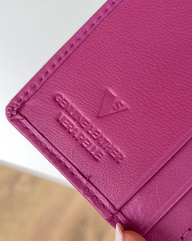 Mini Portafoglio Donna in Vera Pelle (M81) | 11 Tessere, Tasca Banconote, Portamonete con zip