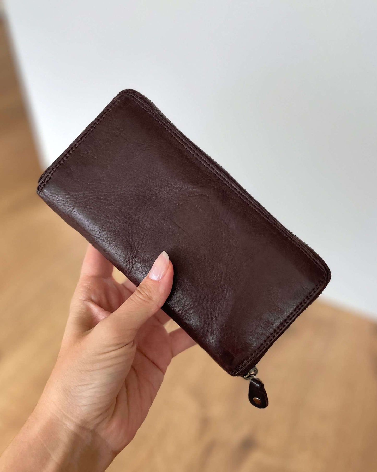 Portafoglio Donna in Vera Pelle Premium Vintage 19x10cm