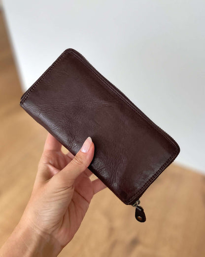 Portafoglio Donna in Vera Pelle Premium Vintage 19x10cm