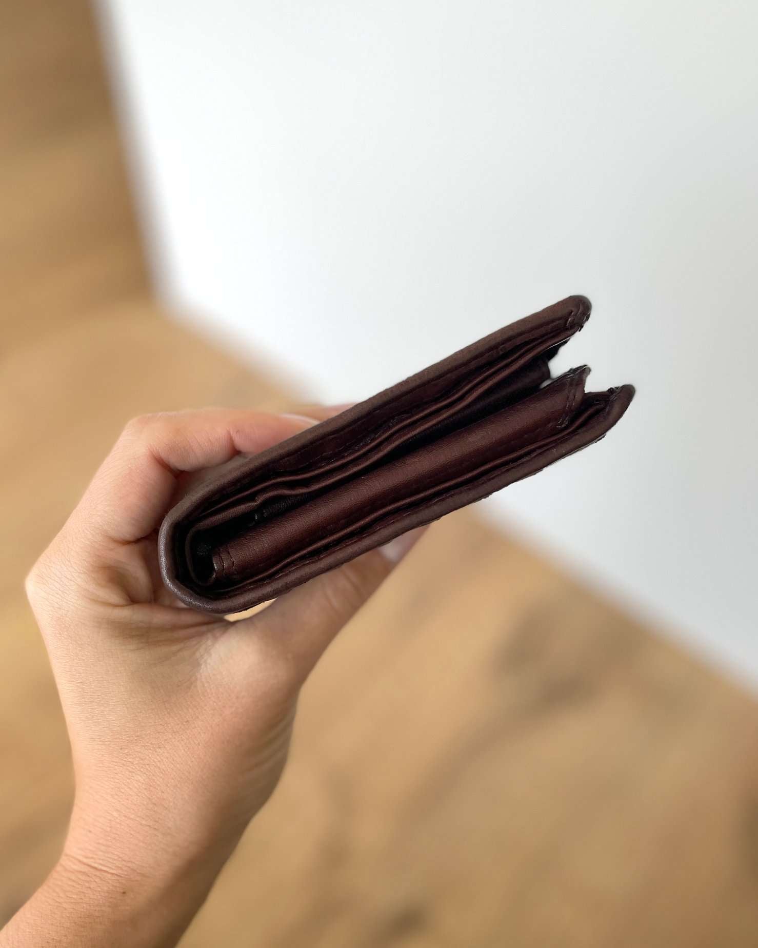 Portafoglio Uomo in Vera Pelle Vintage Intrecciata (M69) | 11 Tessere, 1 Portafoto, Doppia Tasca Banconote, Portamonete