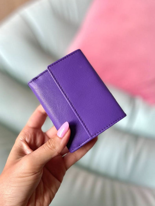 M66 - Mini Portafoglio in Vera Pelle | Doppia Tasca Banconote, Spazi Tessere, Portamonete