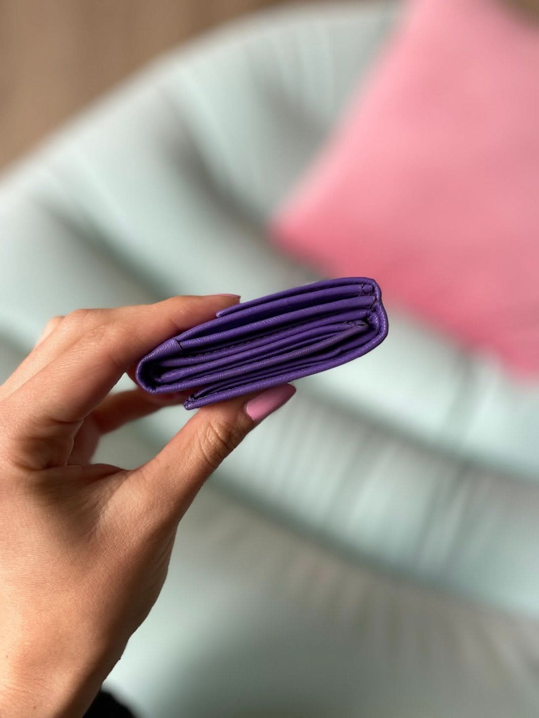 Mini Portafoglio in Vera Pelle | Doppia Tasca Banconote, Spazi Tessere, Portamonete