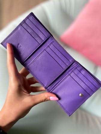 Mini Portafoglio in Vera Pelle | Doppia Tasca Banconote, Spazi Tessere, Portamonete