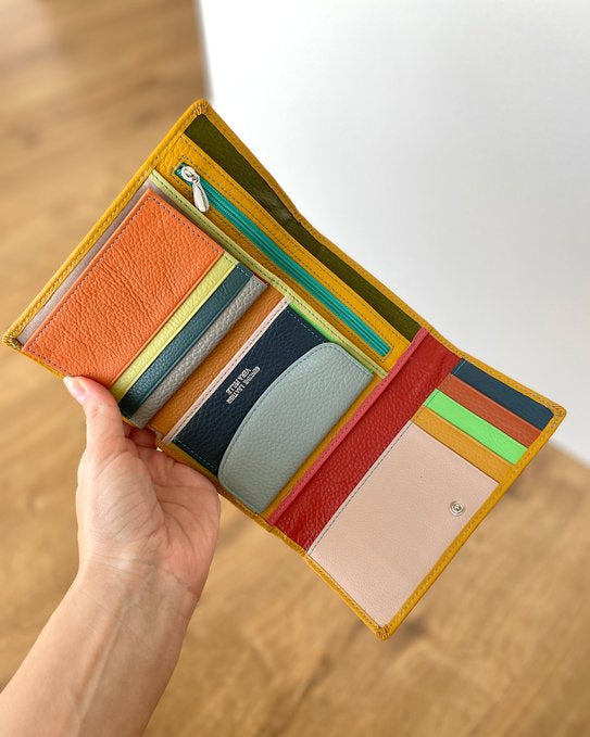 Portafoglio "Arya" in Vera Pelle 16x11