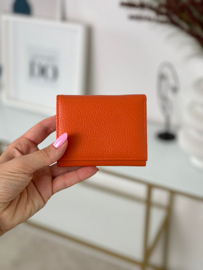Mini Portafoglio Donna in Vera Pelle 10x8