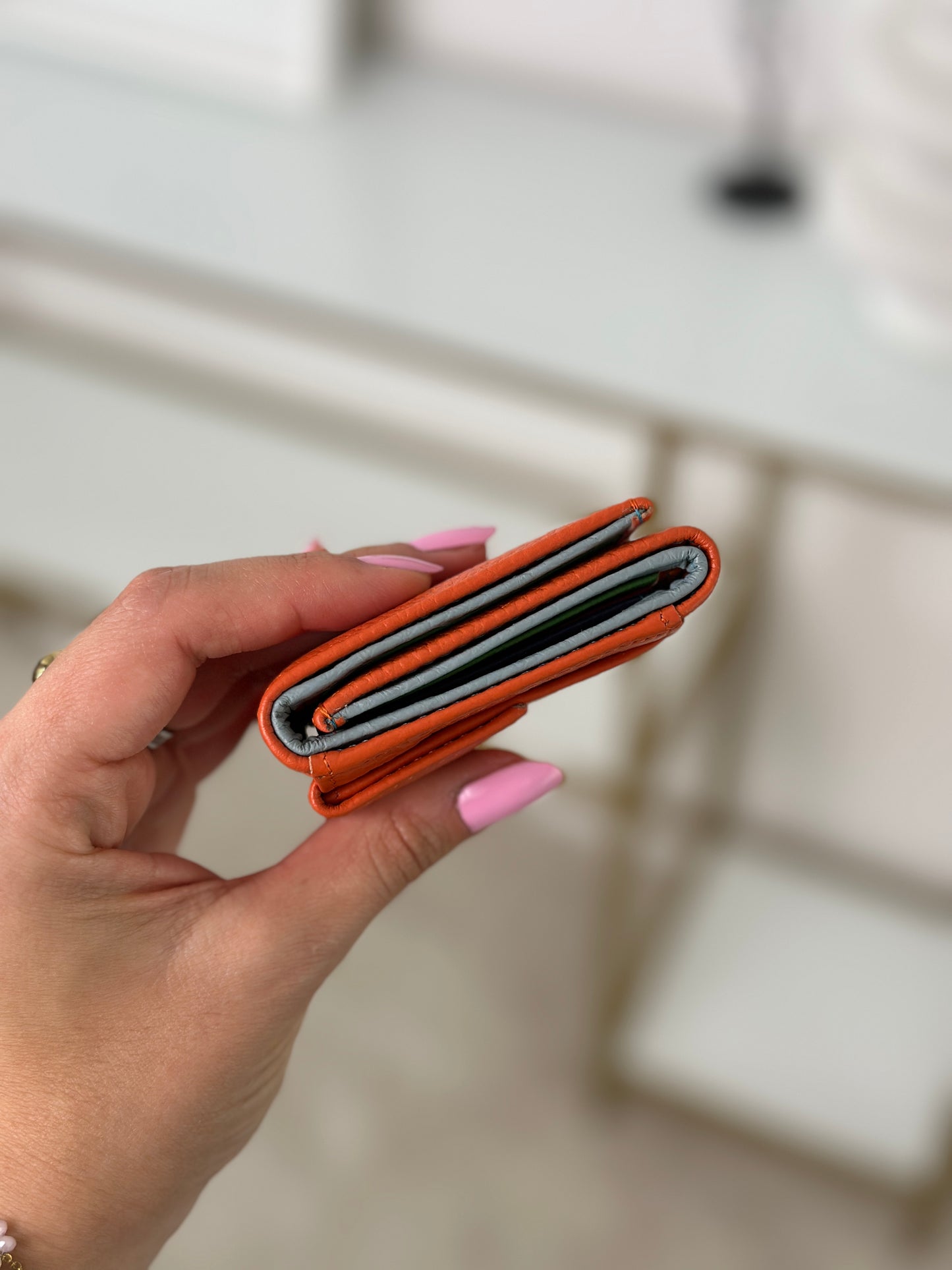 Mini Portafoglio Donna in Vera Pelle 10x8