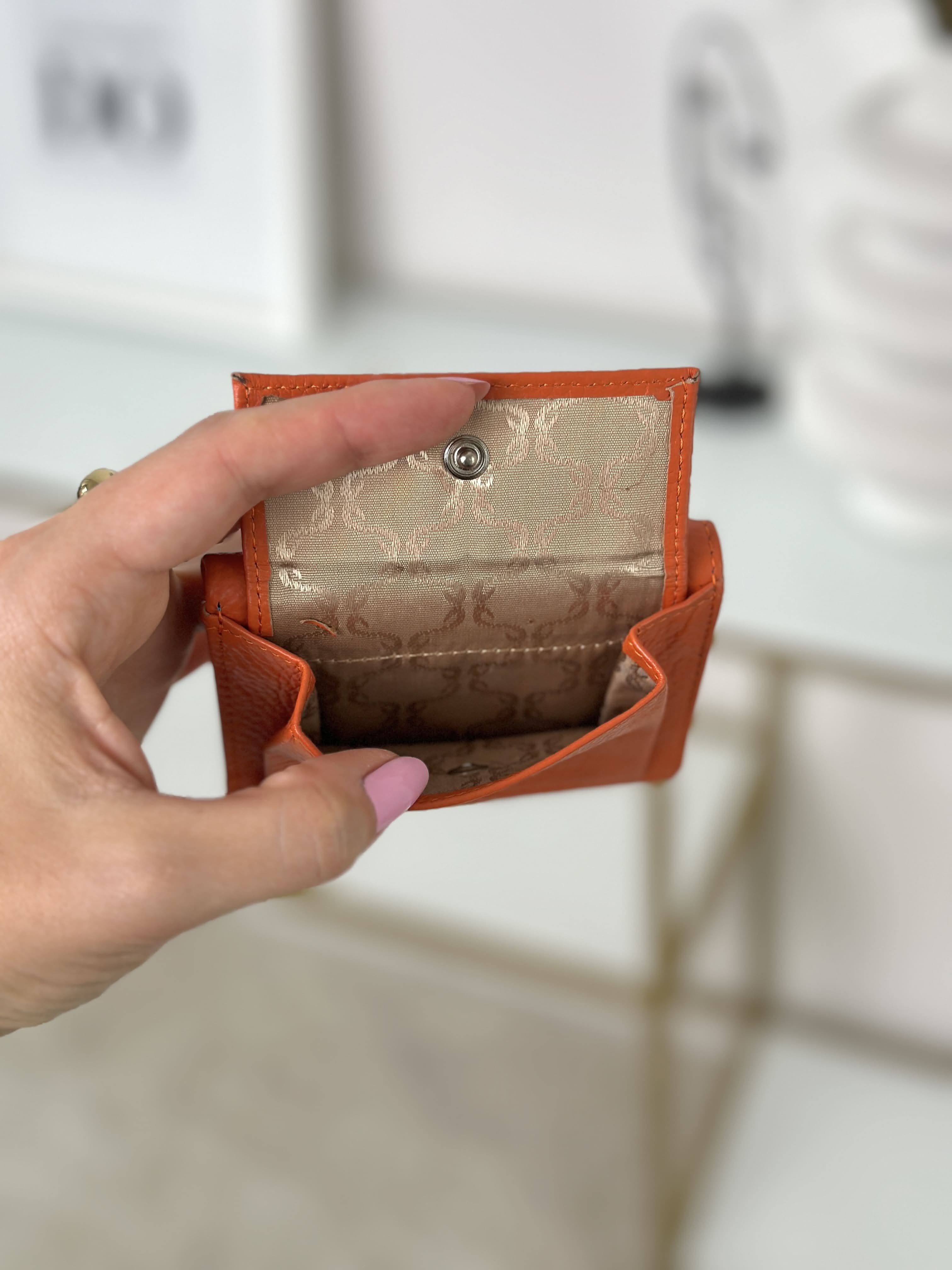 Mini Portafoglio in Vera Pelle | Portafoto, Portamonete, Spazi Tessere, Tasca Banconote