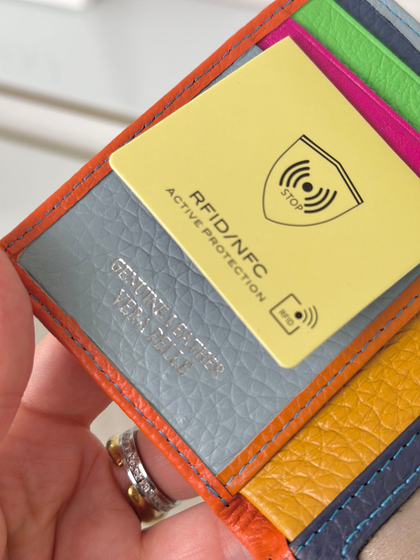 Mini Portafoglio Donna in Vera Pelle 10x8