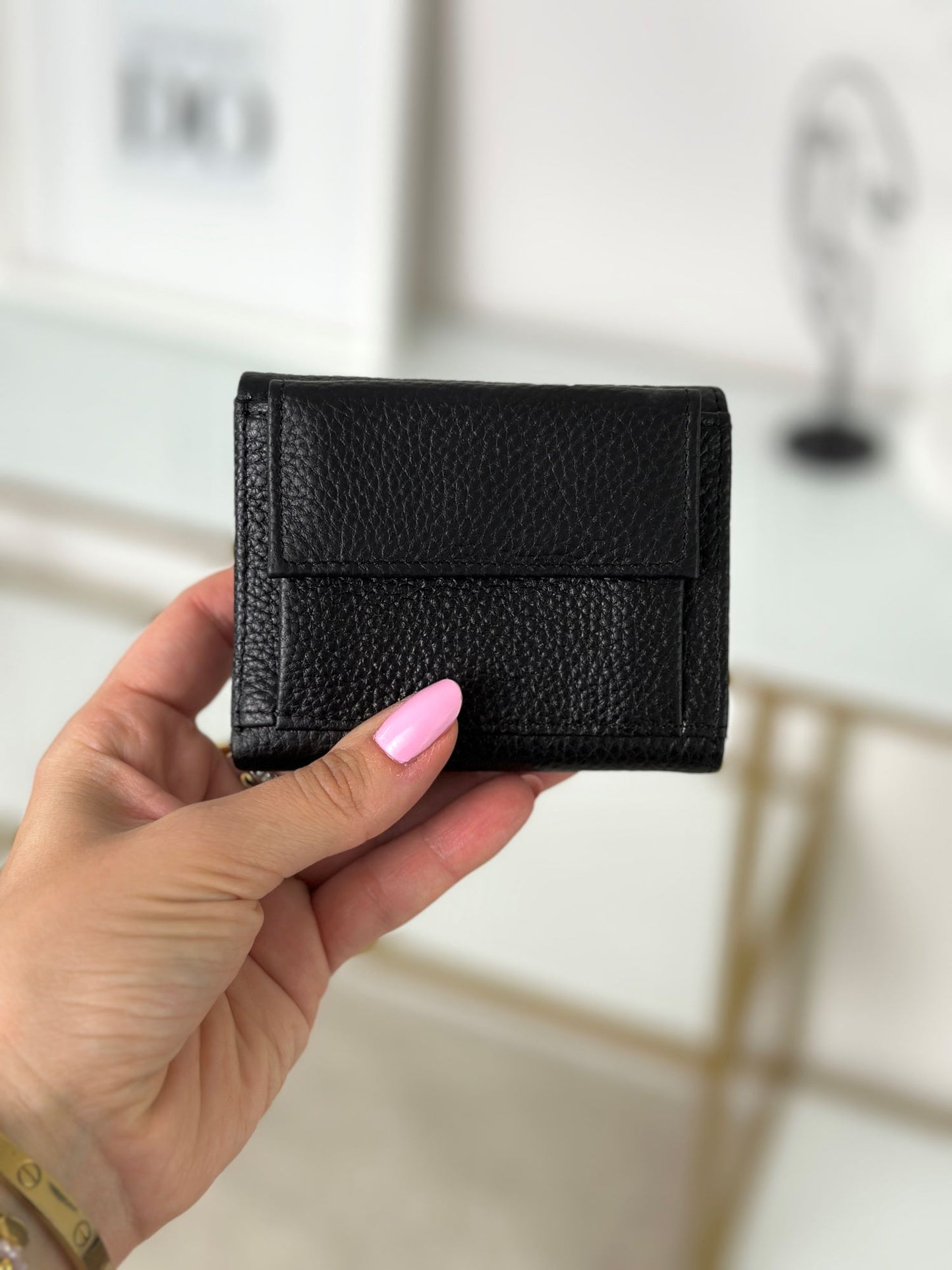 Mini Portafoglio Donna in Vera Pelle 10x8