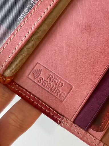 Mini Portafoglio in Vera Pelle | Portafoto, Portamonete con zip, Doppia Tasca Banconote, Spazi Tessere