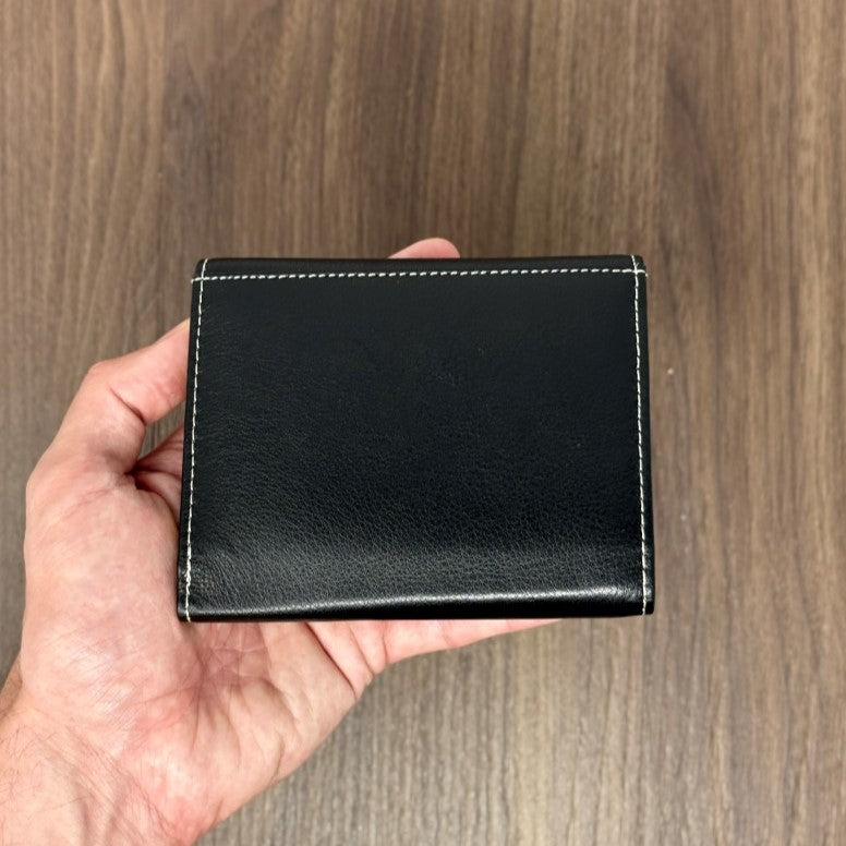 Portafoglio "Tratto" – colore NERO - Vera Pelle Morbida