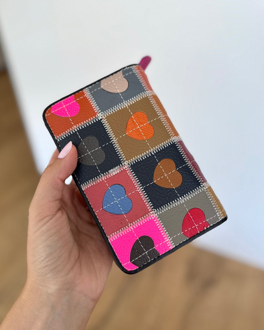 Portafoglio Medio/Grande in Vera Pelle | 20 Spazi Tessere, 2 Portafoto, 2 Tasche banconote, Portamonete con zip