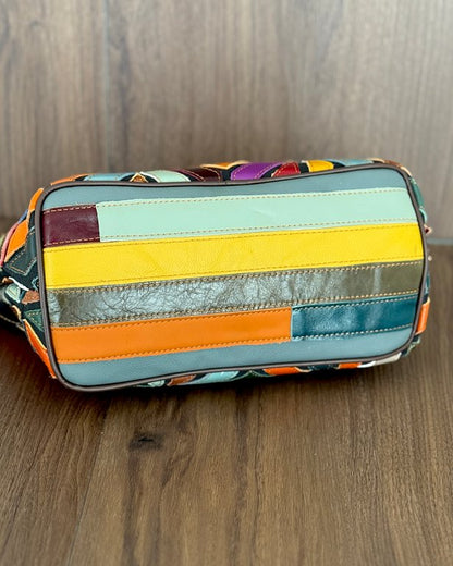 Borsa Mosaico Luce - 36x20x13cm - Vera pelle | Lavorazione Artigianale | Con Tracolla