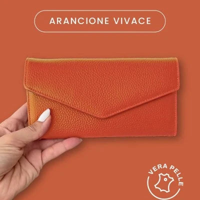 Portafoglio Donna in Vera Pelle 19x10